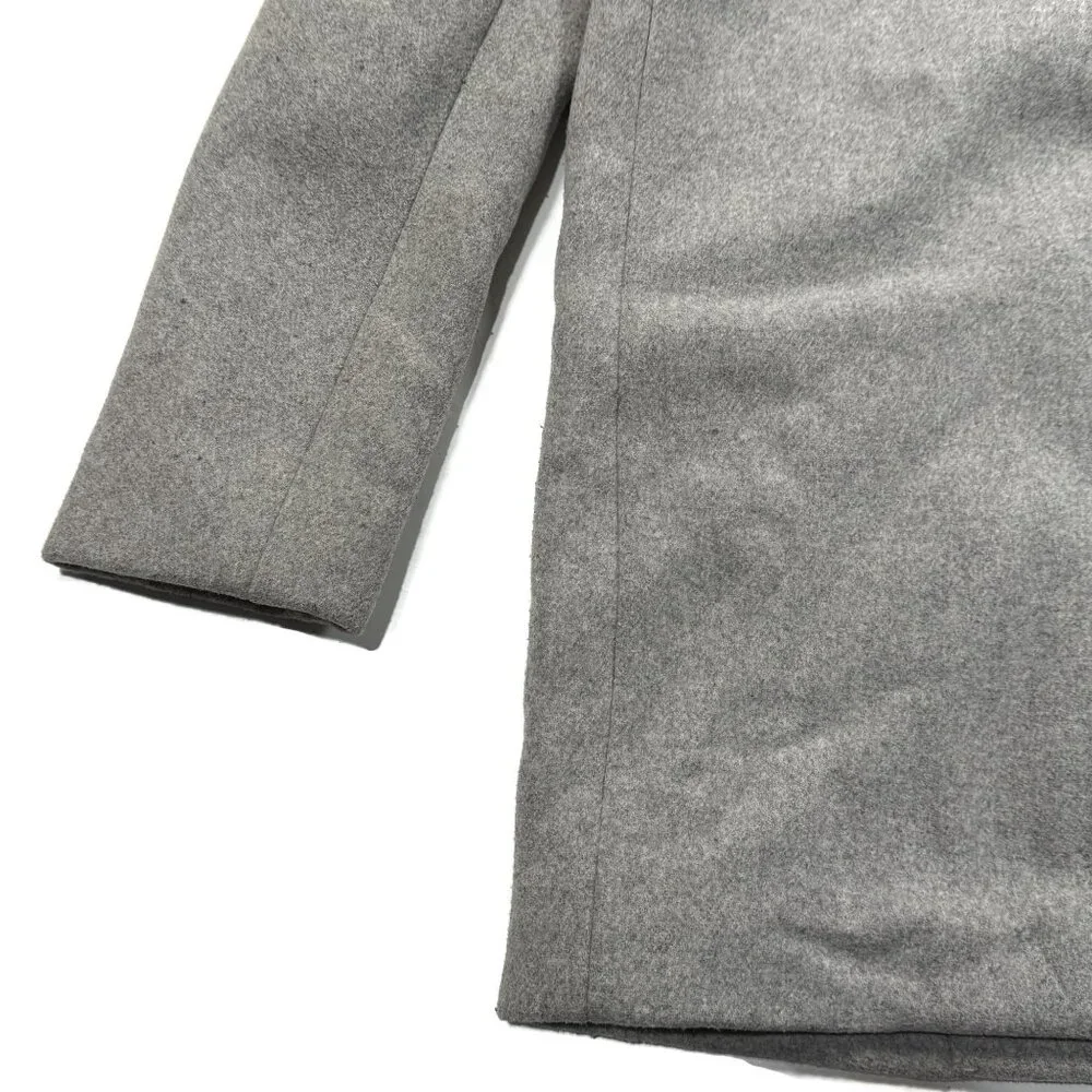 J Crew City Coat Womens 6 Petite 6P Gray Wool Blend Zip Pockets F5455 - Picture 9 of 11